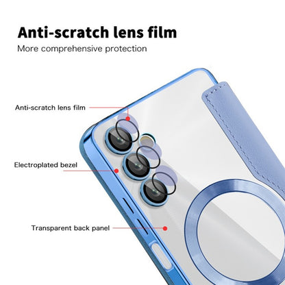 MagSafe-Hülle für Samsung Galaxy A05s A057, Techsuit, SmartMag Book, Blau