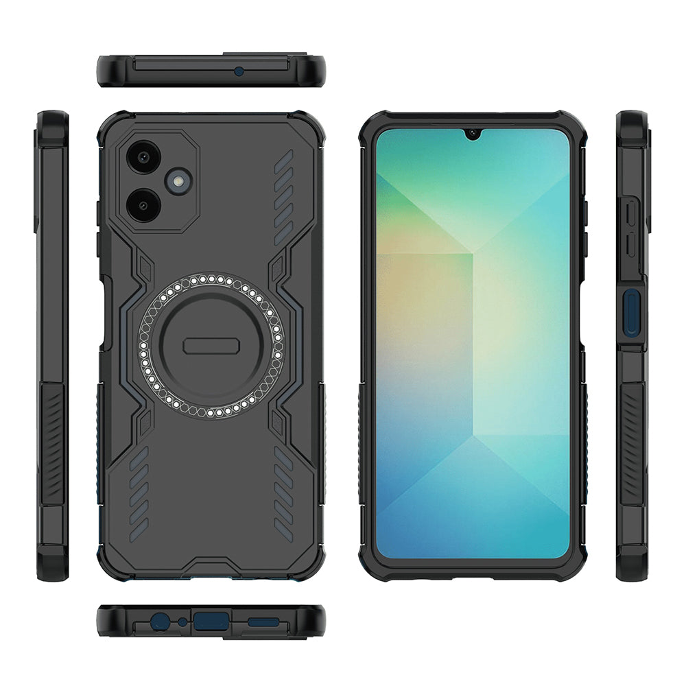 MagSafe-Hülle für Samsung Galaxy A06 A065, Techsuit, ArmorMag, Schwarz