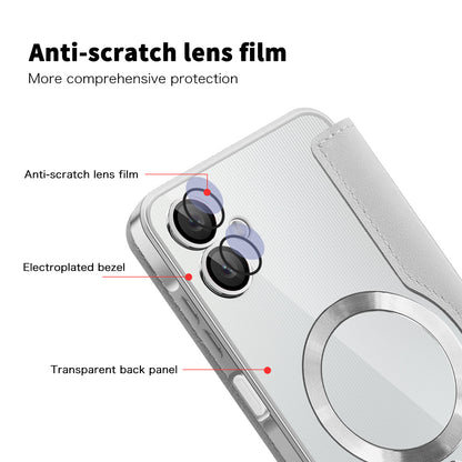 MagSafe-Hülle für Samsung Galaxy A06 A065, Techsuit, SmartMag Book, Grau