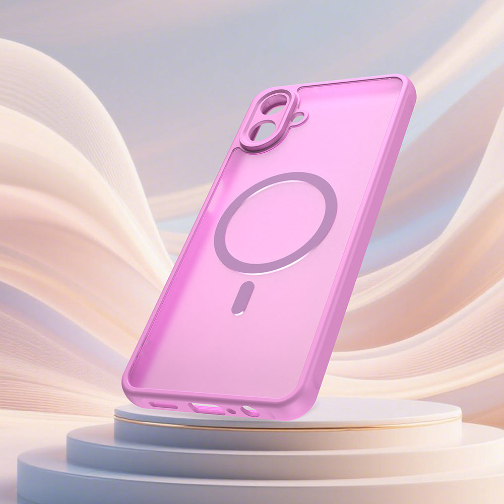 MagSafe Hülle für Samsung Galaxy A07 4G A075, Techsuit, HaloFrost II, Rosa