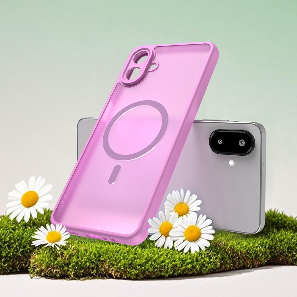 MagSafe Hülle für Samsung Galaxy A07 4G A075, Techsuit, HaloFrost II, Rosa