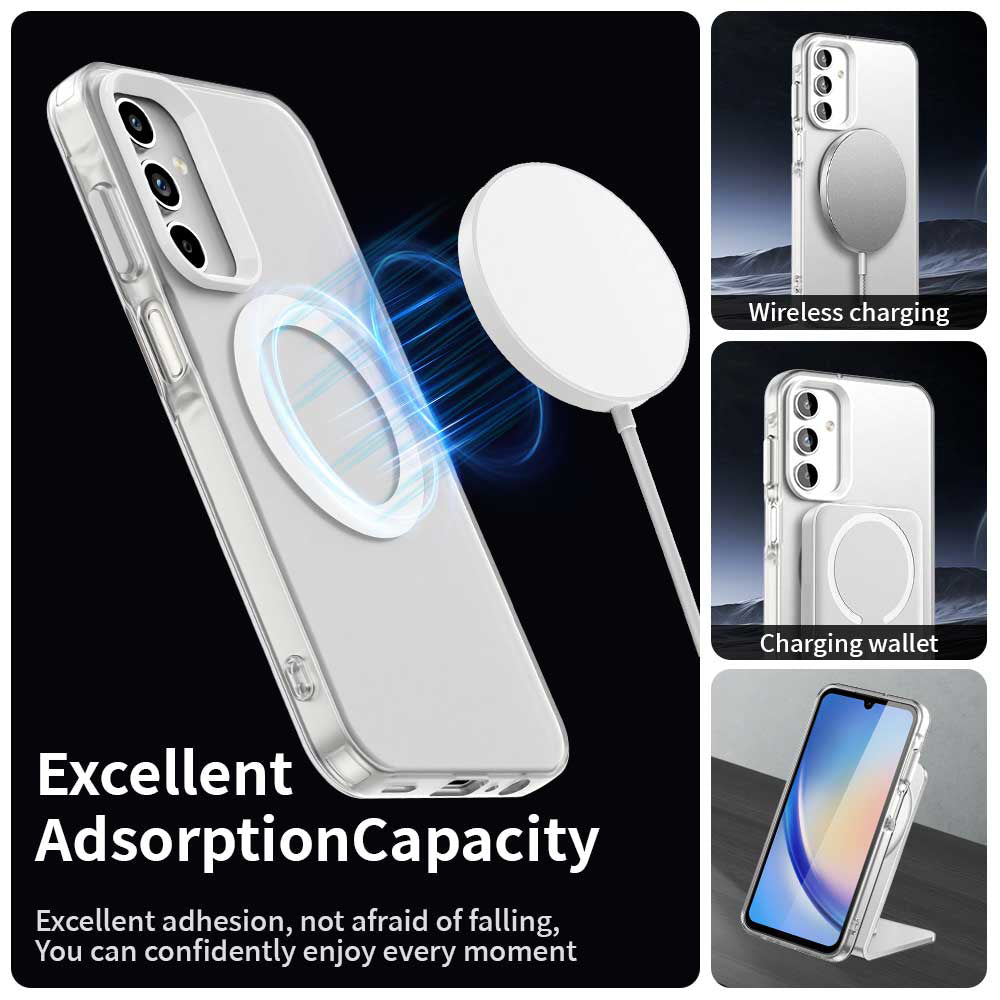 MagSafe-Hülle für Samsung Galaxy A15 5G A156 / A15 A155, Techsuit, CandyCase, Weiß