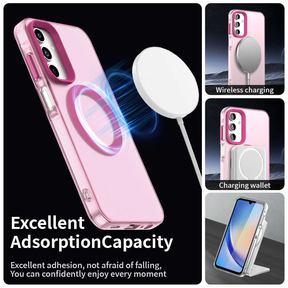 MagSafe-Hülle für Samsung Galaxy A15 5G A156 / A15 A155, Techsuit, CandyCase, Rosa