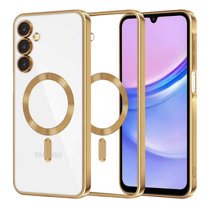MagSafe-Hülle für Samsung Galaxy A15 5G A156 / A15 A155, Techsuit, Luxury Crystal, Gold