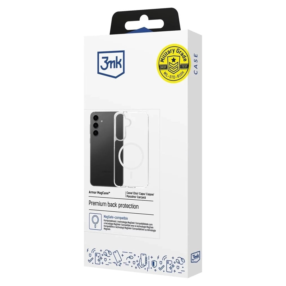 MagSafe-Hülle für Samsung Galaxy A16 5G A166 / A16 4G A165, 3MK, Armor MagCase, Transparent