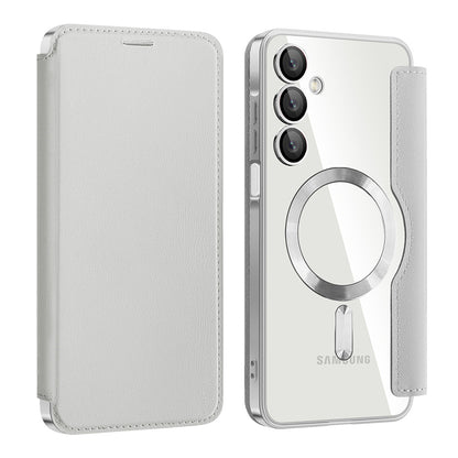 MagSafe-Hülle für Samsung Galaxy A16 5G A166 / A16 4G A165, Techsuit, SmartMag Book, Grau