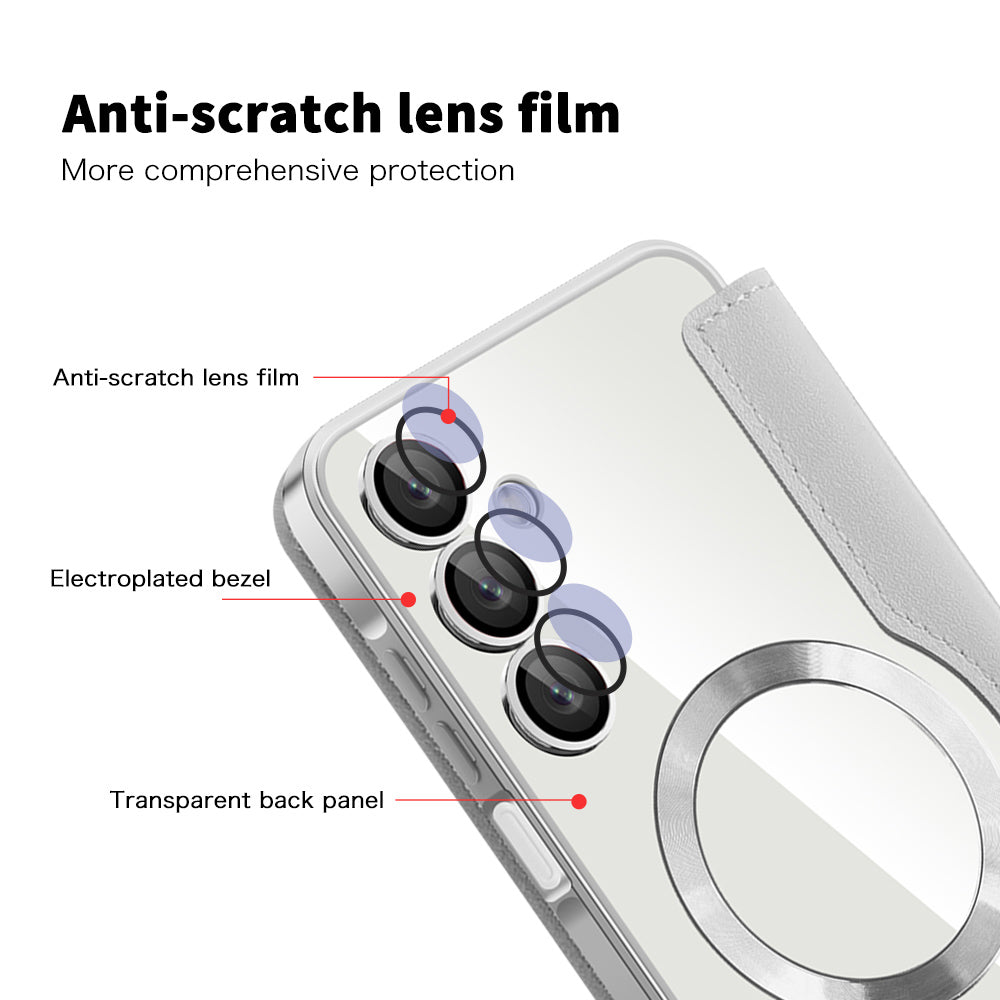 MagSafe-Hülle für Samsung Galaxy A16 5G A166 / A16 4G A165, Techsuit, SmartMag Book, Grau