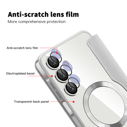 MagSafe-Hülle für Samsung Galaxy A16 5G A166 / A16 4G A165, Techsuit, SmartMag Book, Grau