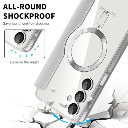 MagSafe-Hülle für Samsung Galaxy A16 5G A166 / A16 4G A165, Techsuit, SmartMag Book, Grau