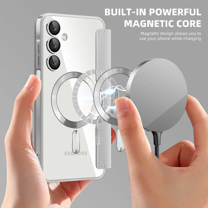 MagSafe-Hülle für Samsung Galaxy A16 5G A166 / A16 4G A165, Techsuit, SmartMag Book, Grau