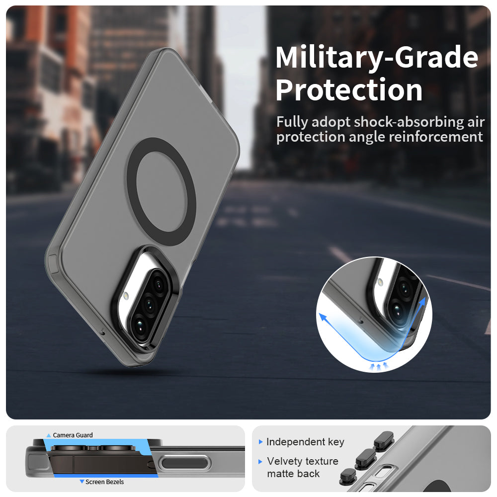 MagSafe-Hülle für Samsung Galaxy A17 5G, Techsuit, CandyCase, Schwarz