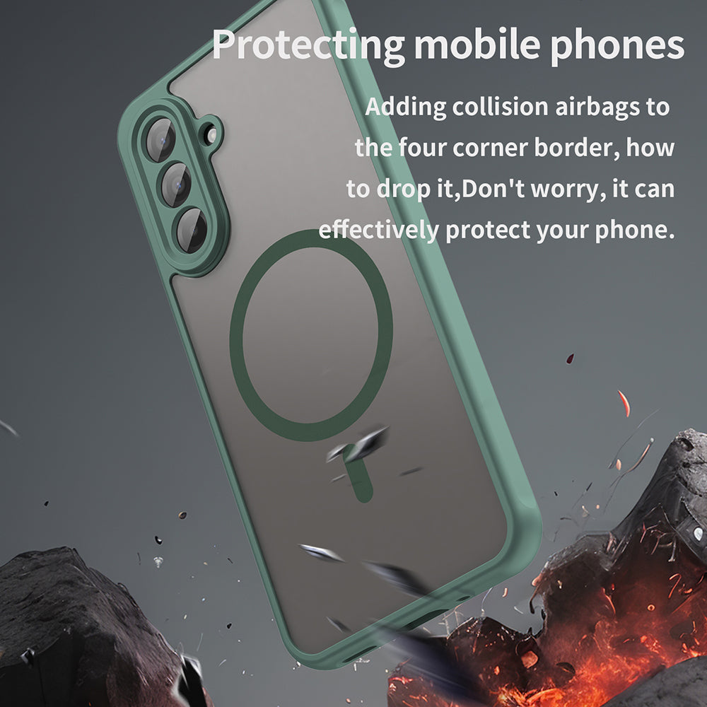 MagSafe Case for Samsung Galaxy A17 5G, Techsuit, HaloFrost II, Green