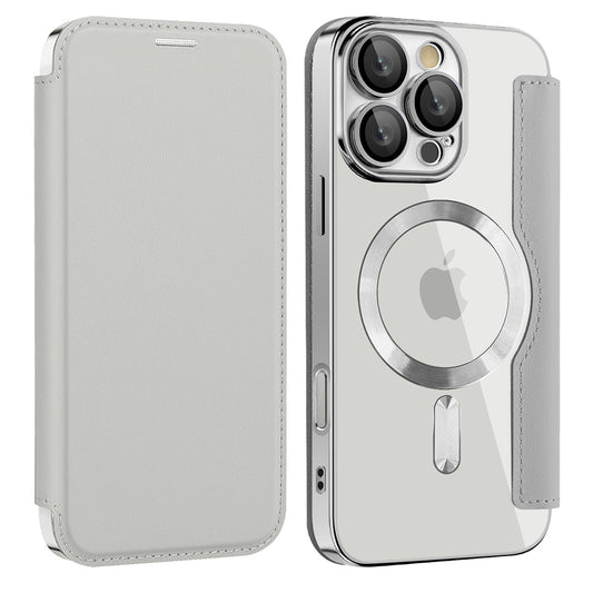 MagSafe Case for Samsung Galaxy A17 5G, Techsuit, SmartMag Book, Gray
