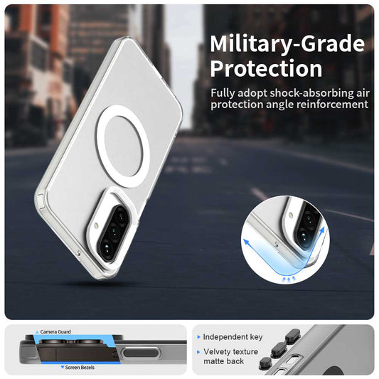 MagSafe-Hülle für Samsung Galaxy A26 A266, Techsuit, CandyCase, Weiß