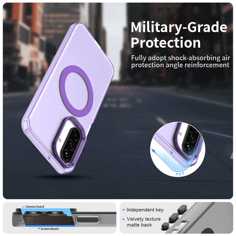 MagSafe-Hülle für Samsung Galaxy A26 A266, Techsuit, CandyCase, Lila