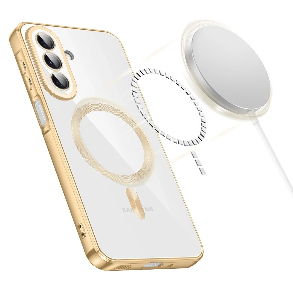 MagSafe-Hülle für Samsung Galaxy A27 5G, Techsuit, Luxury Crystal, Gold