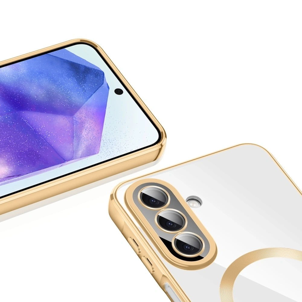 MagSafe-Hülle für Samsung Galaxy A27 5G, Techsuit, Luxury Crystal, Gold