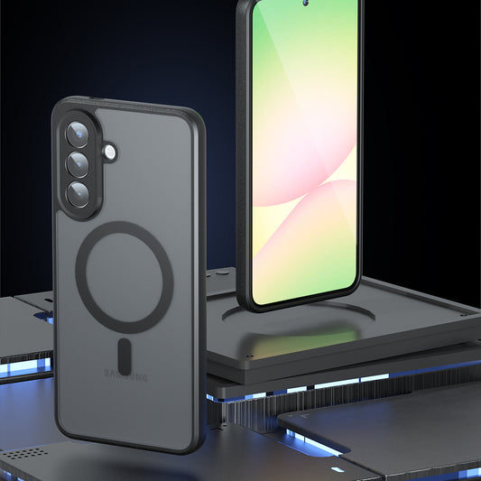 MagSafe-Hülle für Samsung Galaxy A27 5G, Techsuit, PureFrost, Satin Schwarz