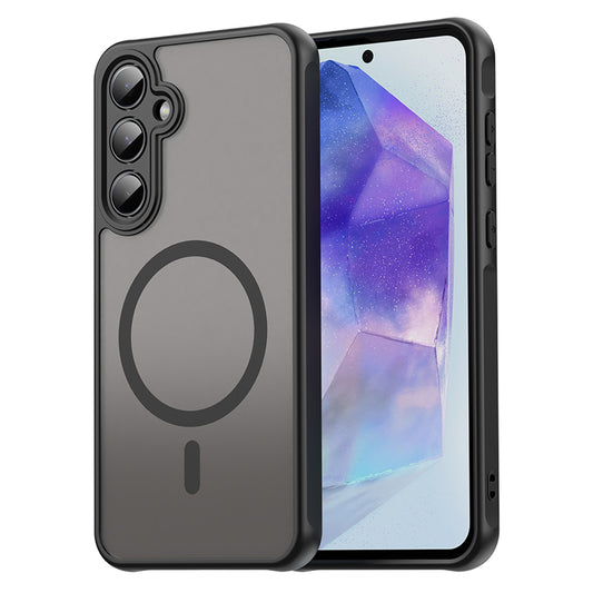 MagSafe-Hülle für Samsung Galaxy A35 5G A356, Techsuit, HaloFrost II, Schwarz