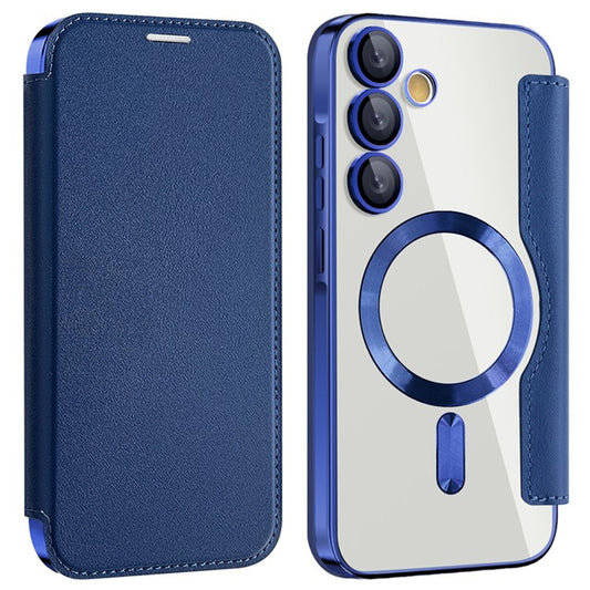 MagSafe-Hülle für Samsung Galaxy A35 5G A356, Techsuit, SmartMag Book, Blau