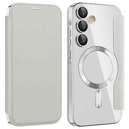 MagSafe-Hülle für Samsung Galaxy A35 5G A356, Techsuit, SmartMag Book, Grau