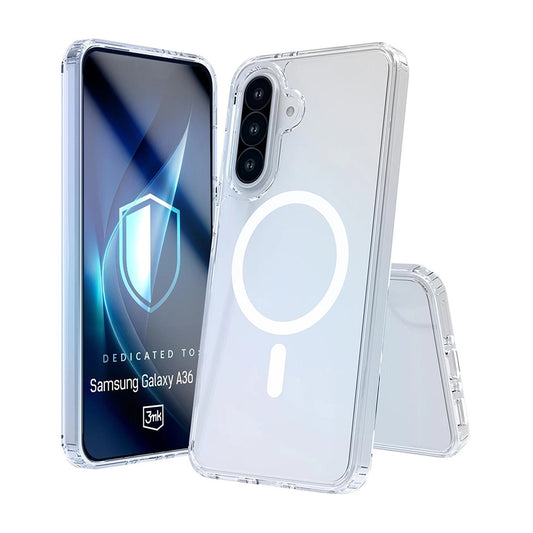 MagSafe-Hülle für Samsung Galaxy A36 A366, 3MK, Armor MagCase, Transparent