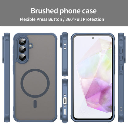 MagSafe-Hülle für Samsung Galaxy A36 A366, Techsuit, HaloFrost II, Marineblau