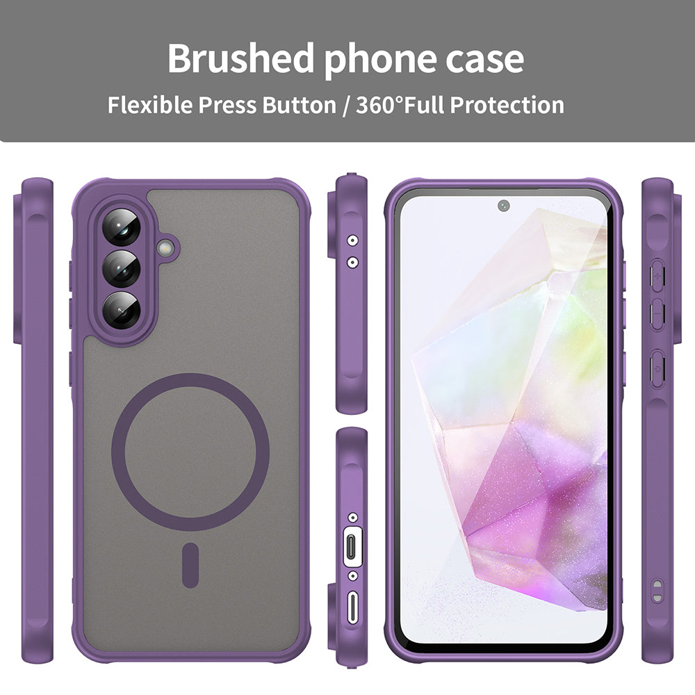 MagSafe Case for Samsung Galaxy A36 A366, Techsuit, HaloFrost II, Purple