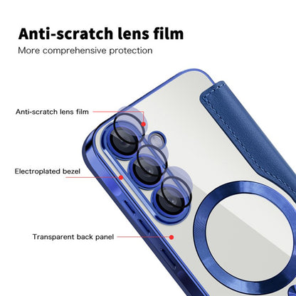 MagSafe-Hülle für Samsung Galaxy A36 A366, Techsuit, SmartMag Book, Blau