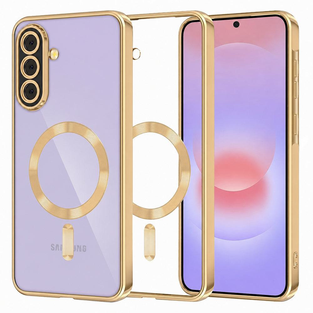 MagSafe-Hülle für Samsung Galaxy A37 5G, Techsuit, Luxury Crystal, Gold