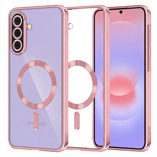 MagSafe-Hülle für Samsung Galaxy A37 5G, Techsuit, Luxury Crystal, Rosa