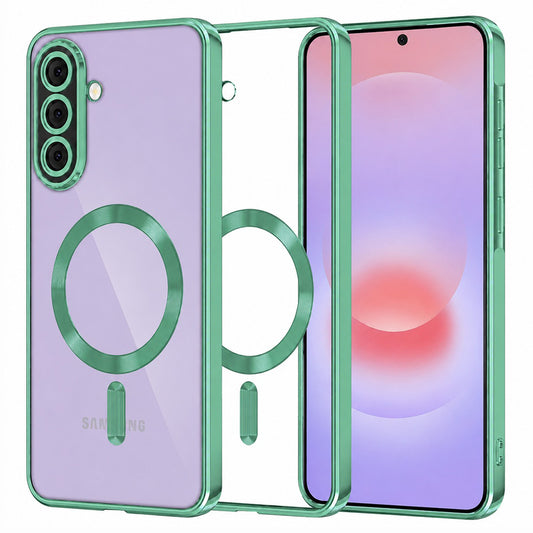 MagSafe-Hülle für Samsung Galaxy A37 5G, Techsuit, Luxury Crystal, Hellgrün