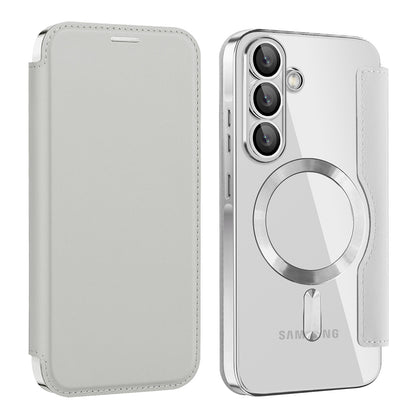 MagSafe Hülle für Samsung Galaxy A37 5G, Techsuit, SmartMag Book, Grau