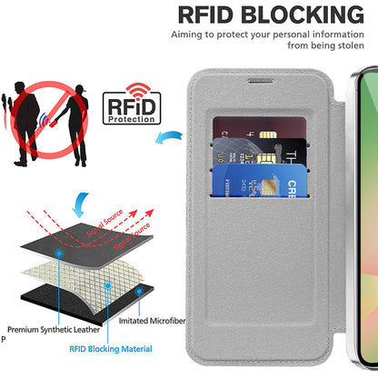 MagSafe Hülle für Samsung Galaxy A37 5G, Techsuit, SmartMag Book, Grau