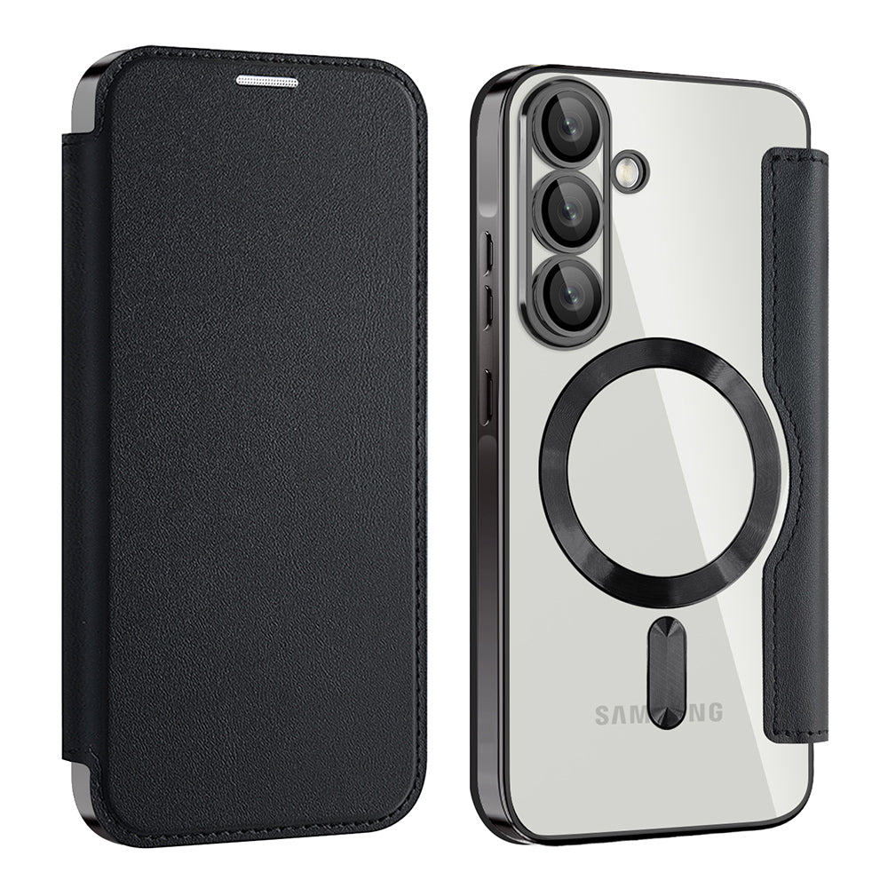 MagSafe Hülle für Samsung Galaxy A37 5G, Techsuit, SmartMag Book, Schwarz