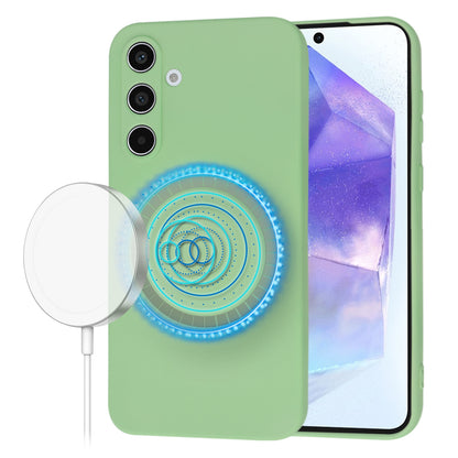 MagSafe-Hülle für Samsung Galaxy A55 5G A556, Techsuit, SoftFlex, Hellgrün