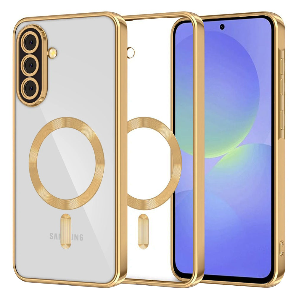 MagSafe Case for Samsung Galaxy A56 A566 / A36 A366, Techsuit, Luxury Crystal, Gold