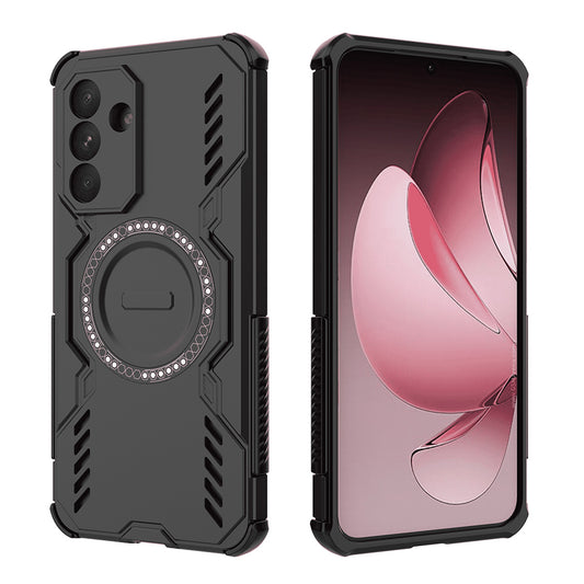 MagSafe-Hülle für Samsung Galaxy A56 A566, Techsuit, ArmorMag, Schwarz