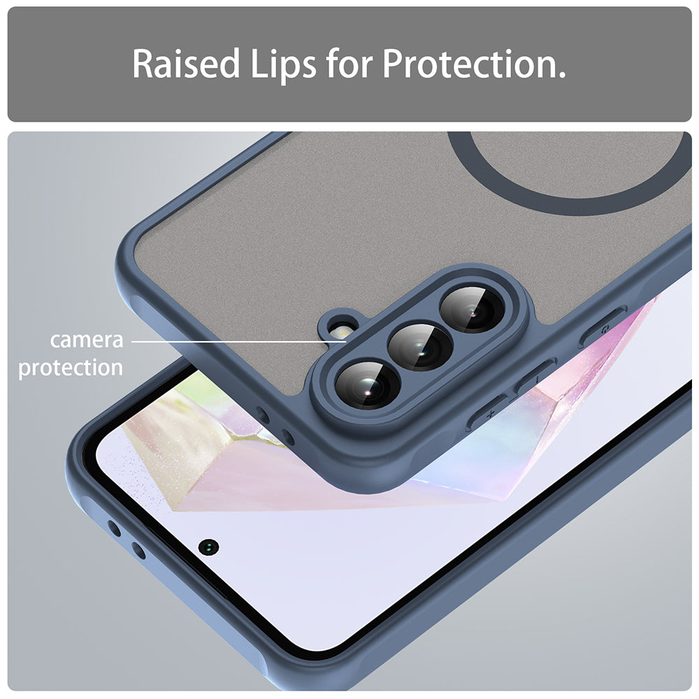 MagSafe-Hülle für Samsung Galaxy A56 A566, Techsuit, HaloFrost II, Marineblau