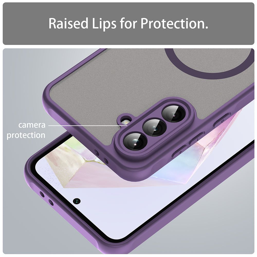 MagSafe-Hülle für Samsung Galaxy A56 A566, Techsuit, HaloFrost II, Lila