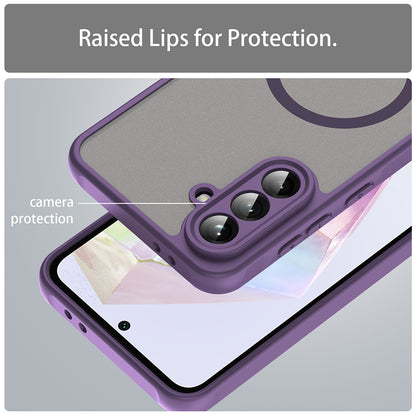 MagSafe-Hülle für Samsung Galaxy A56 A566, Techsuit, HaloFrost II, Lila