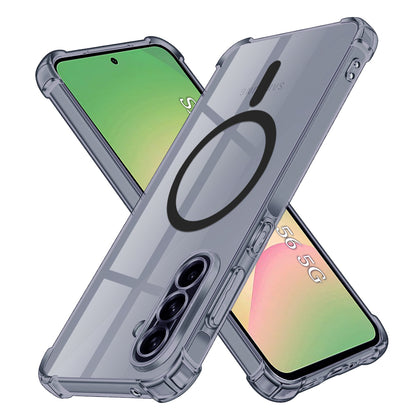 MagSafe-Hülle für Samsung Galaxy A56 A566, Techsuit, stoßfest klar, rauchfarben