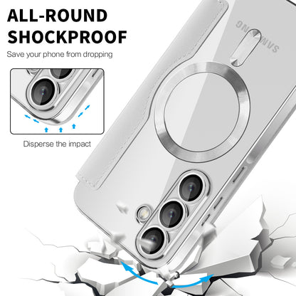 MagSafe Case for Samsung Galaxy A56 A566, Techsuit, SmartMag Book, Gray