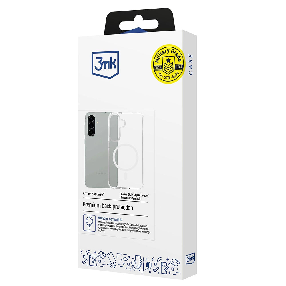 MagSafe Case for Samsung Galaxy A57 5G, 3MK, Armor MagCase, Transparent