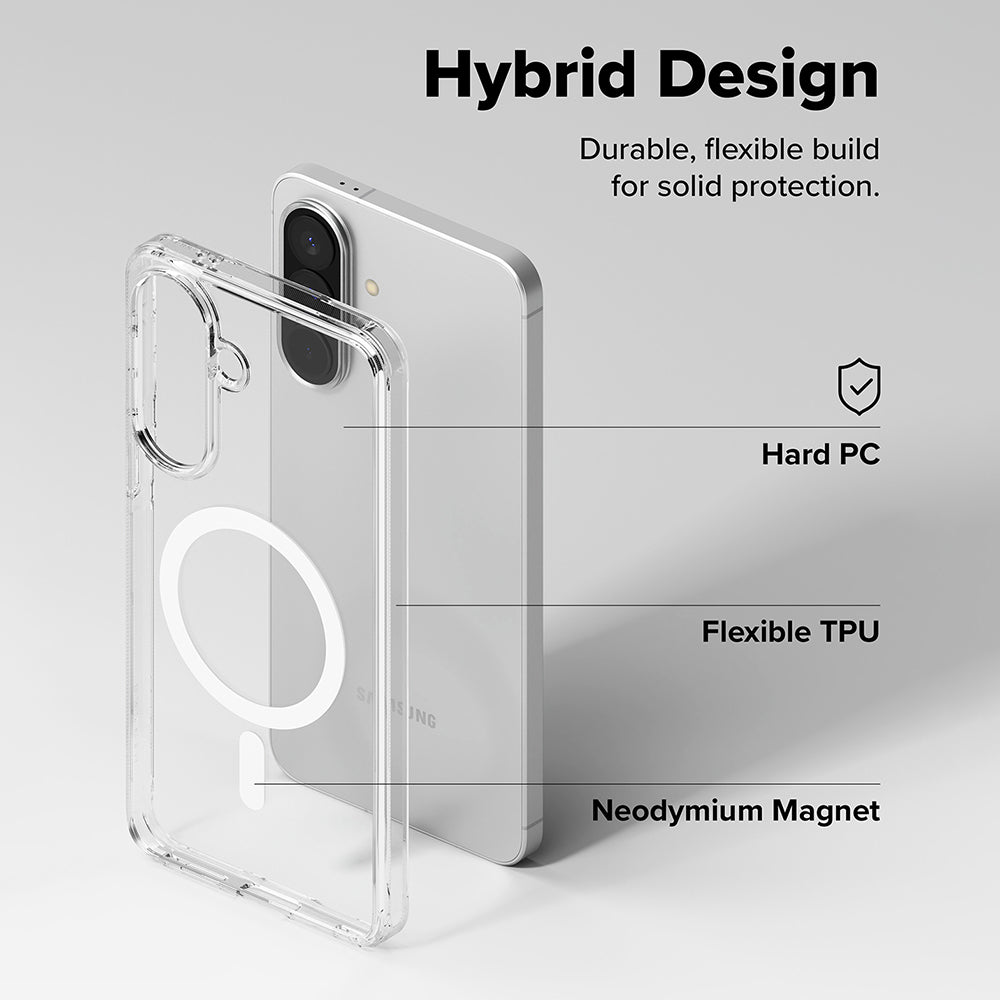 MagSafe Hülle für Samsung Galaxy A57 5G, Ringke, Fusion, Transparent