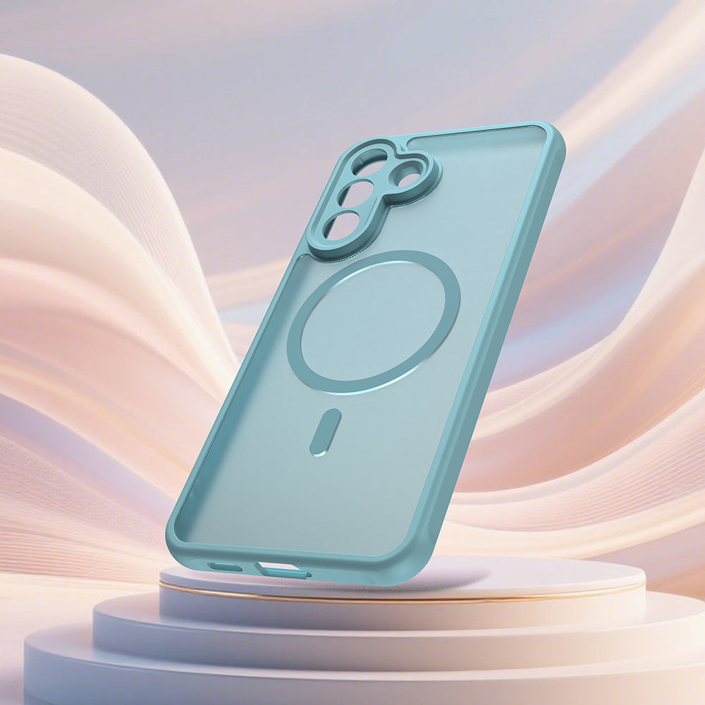 MagSafe Hülle für Samsung Galaxy A57 5G, Techsuit, HaloFrost II, Hellgrün