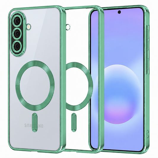 MagSafe-Hülle für Samsung Galaxy A57 5G, Techsuit, Luxury Crystal, Hellgrün
