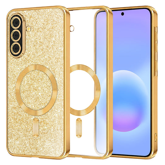 MagSafe-Hülle für Samsung Galaxy A57 5G, Techsuit, Luxury Glitter, Gold