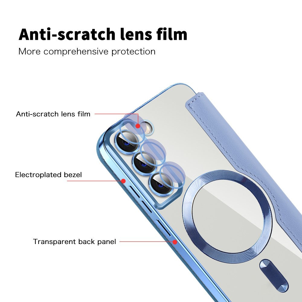 MagSafe-Hülle für Samsung Galaxy S22 5G S901, Techsuit, SmartMag Book, Blau