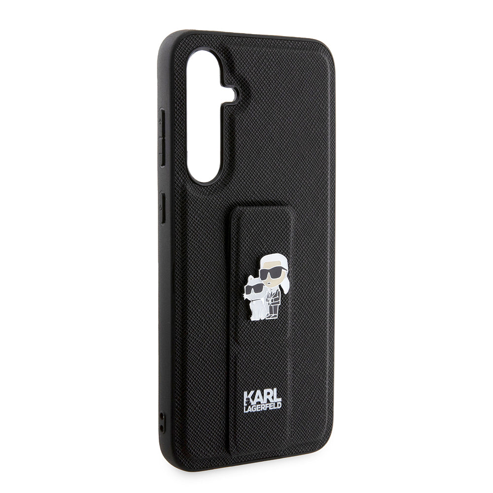 MagSafe Case for Samsung Galaxy S23 FE S711, Karl Lagerfeld, Saffiano Gripstand Karl & Choupette, Blue